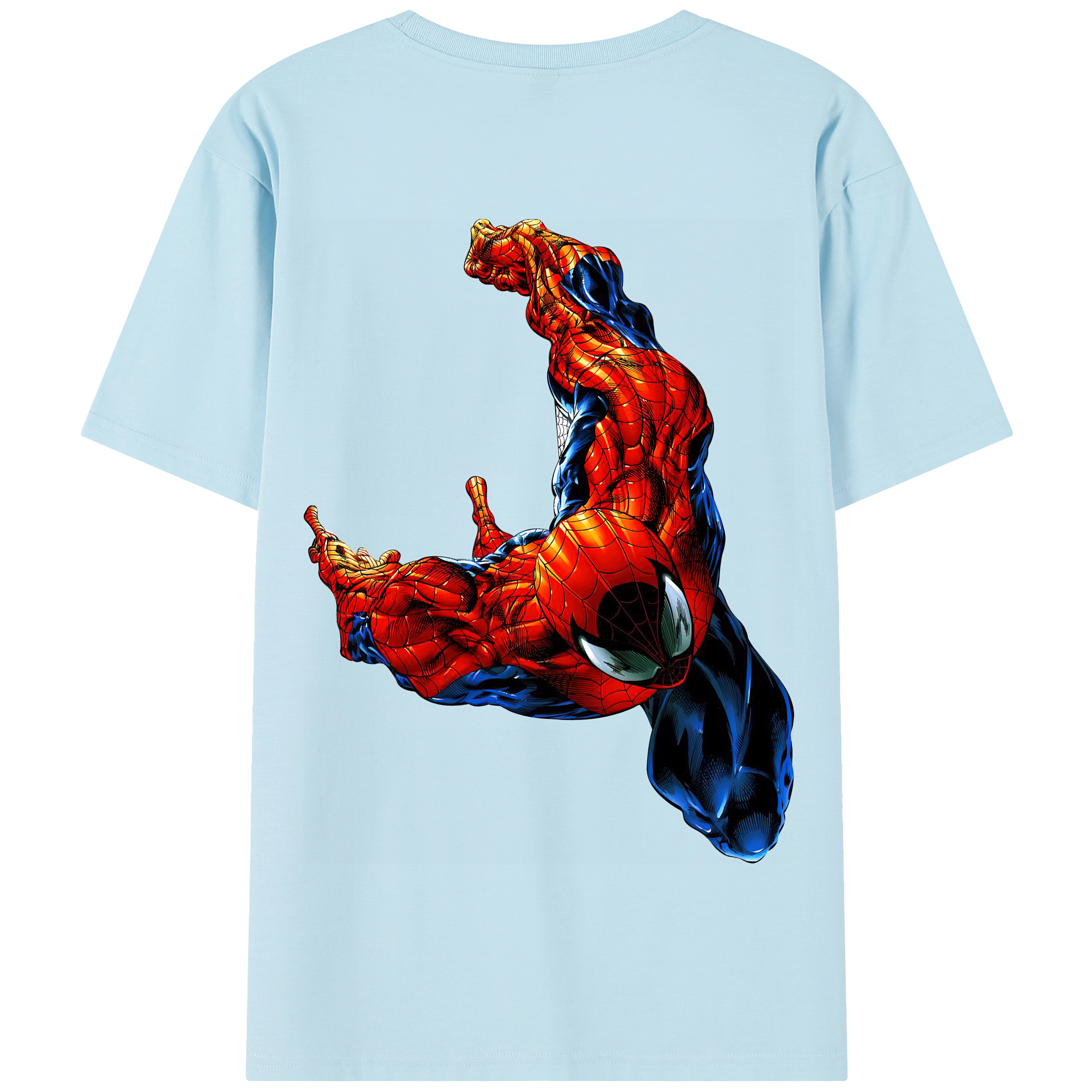 （画像用） Spider Man スパイダーマン 綿100％半袖Tシャツ（背面プリント）